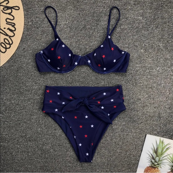 229. star high waist swimsuits - Picture 4 of 6